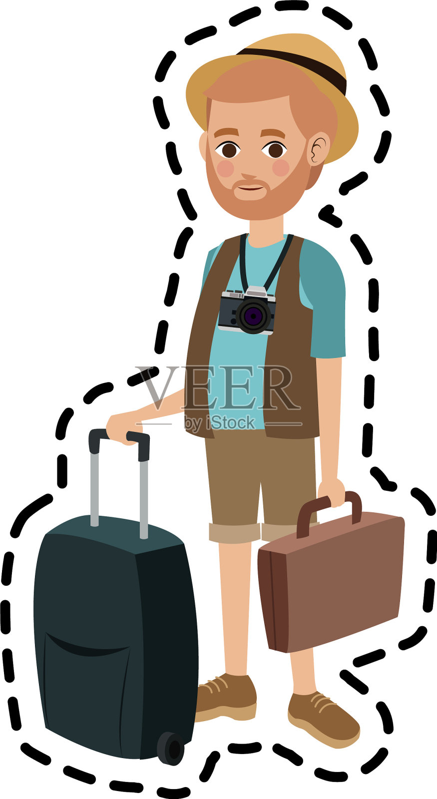 旅游旅游图标形象插画图片素材