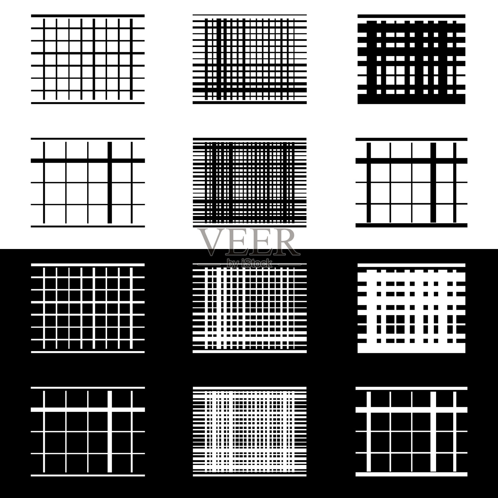 一组带有线条的抽象几何元素插画图片素材