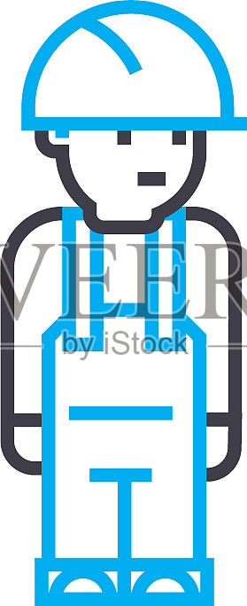 工作服细线描图标图标素材