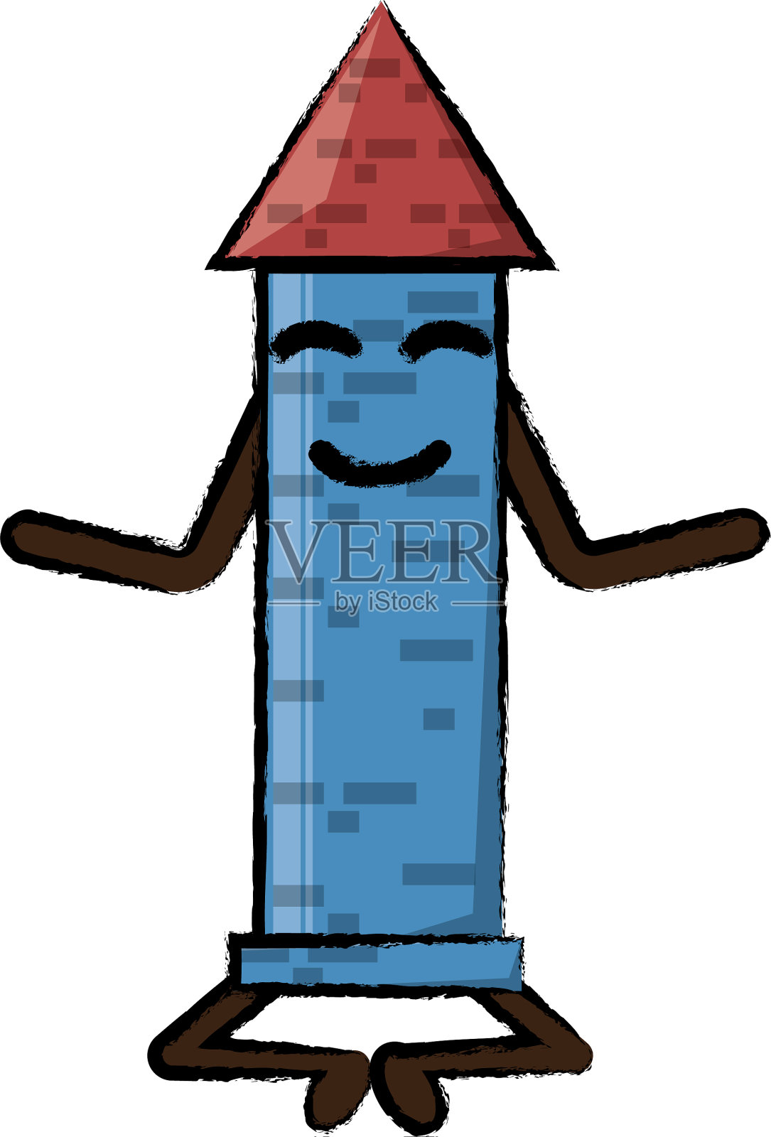 卡哇伊火箭图标设计元素图片