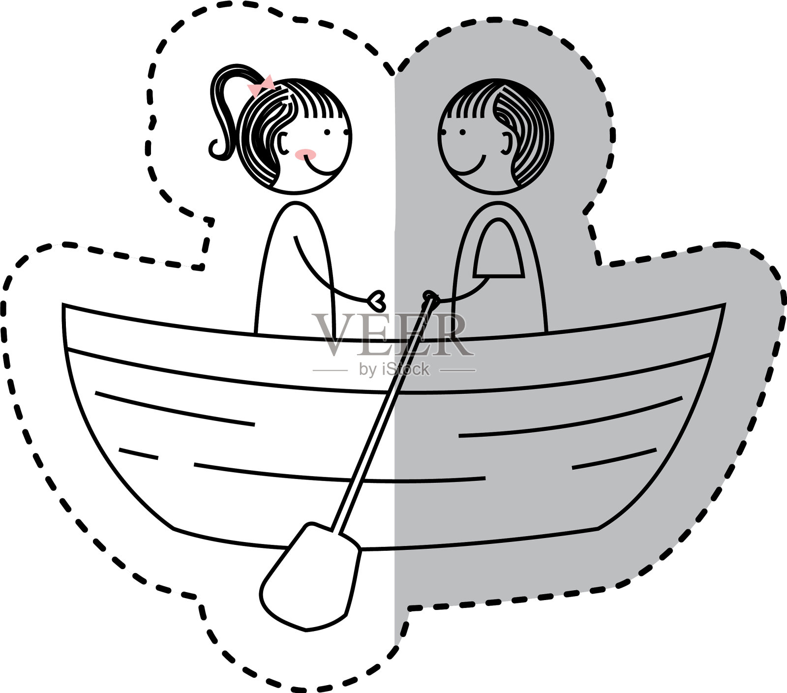 年轻夫妇的头像设计元素图片