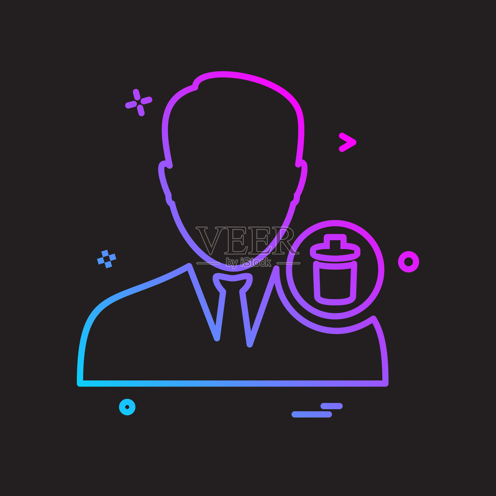 阿凡达男性图标设计插画图片素材