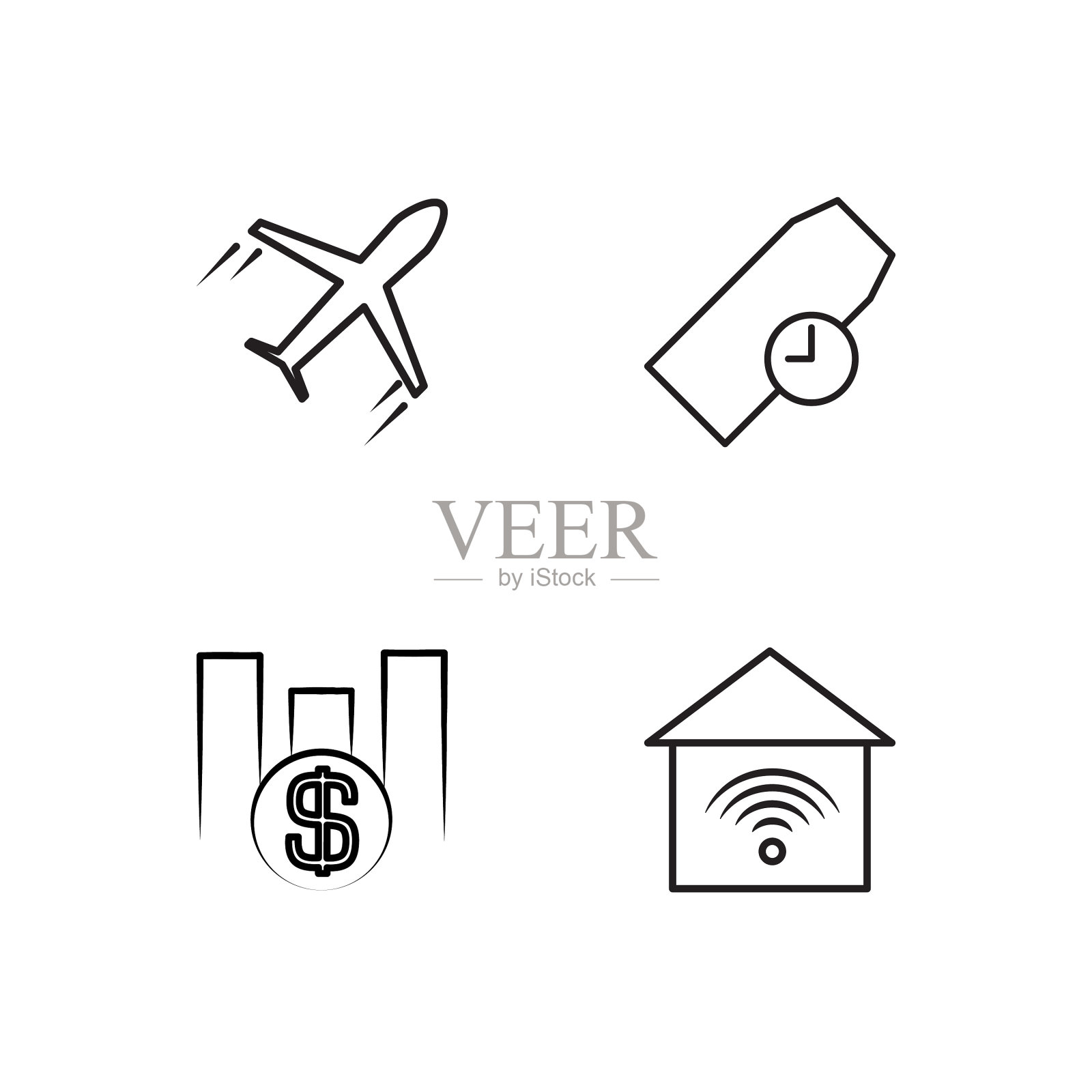 业务简单概述图标集图标素材