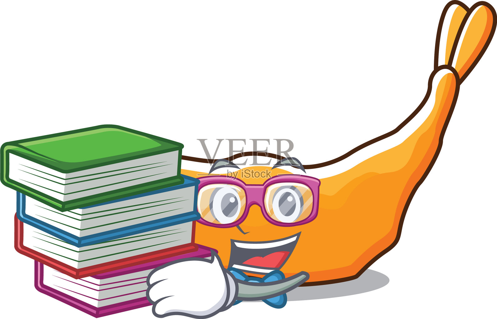 学生用书册天妇罗吉祥物卡通风格设计元素图片