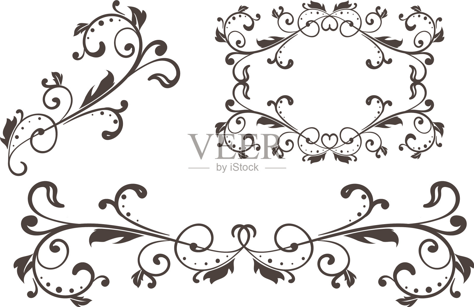 花的金银丝细工装饰设计元素图片