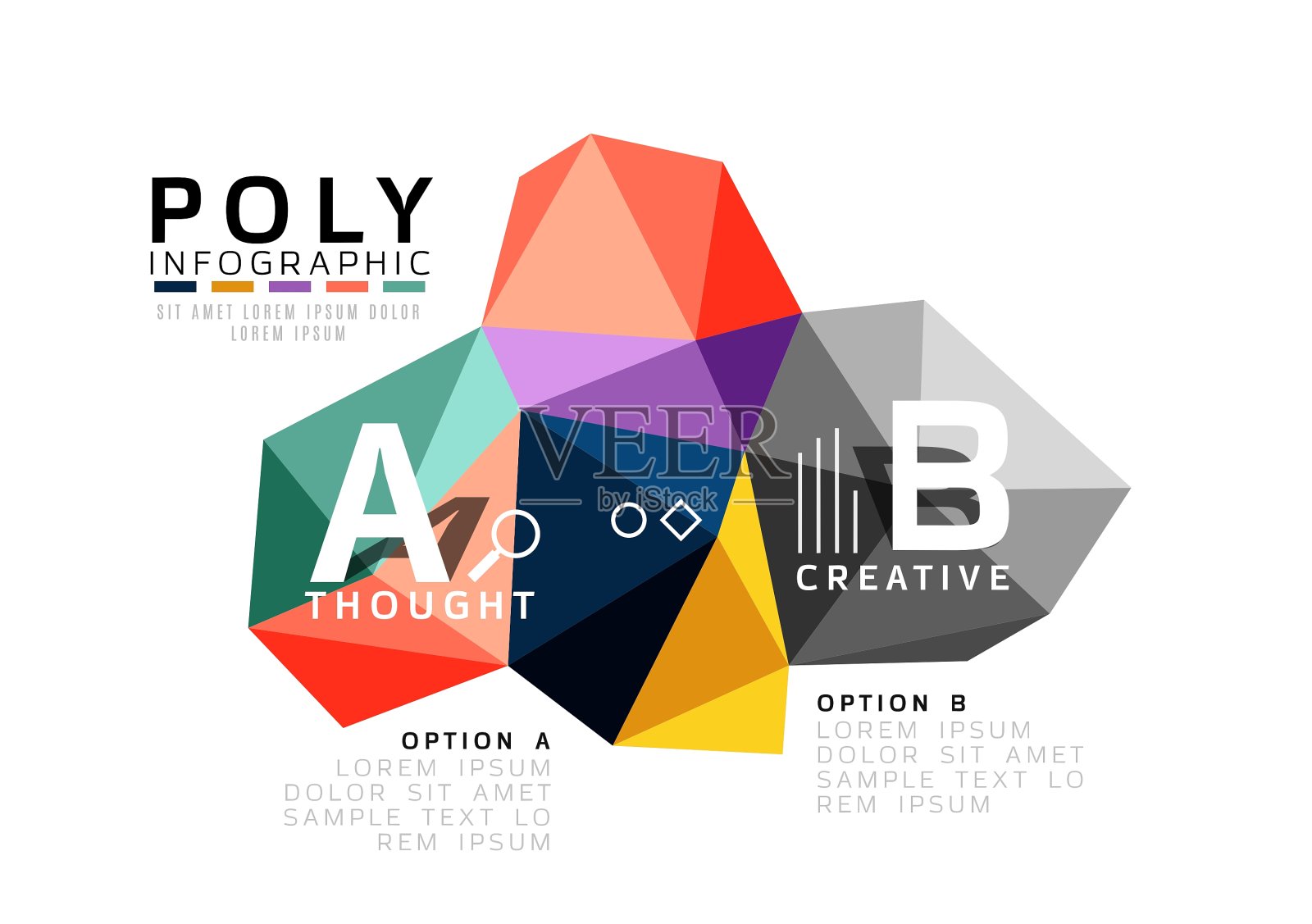 ABC信息图插画图片素材