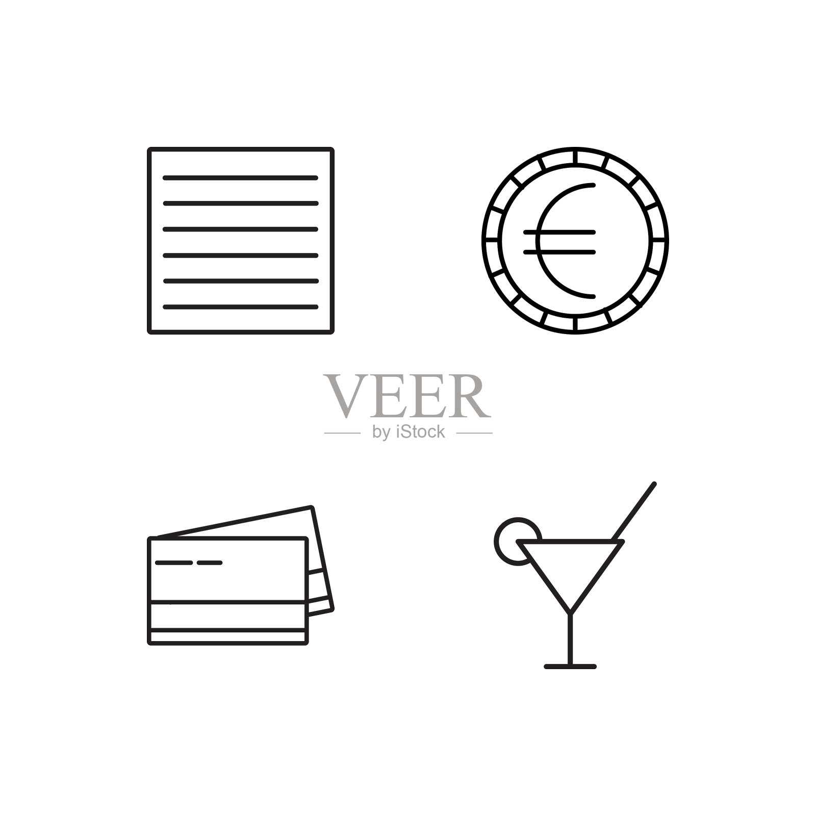 业务简单概述图标集图标素材