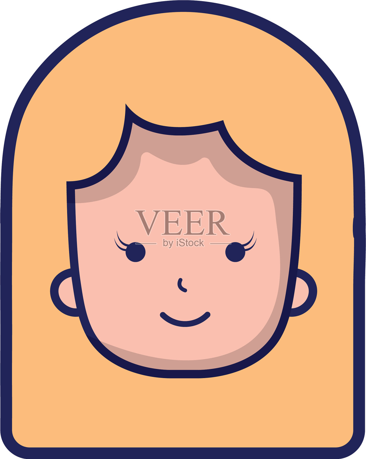 社交女性头与发型设计设计元素图片