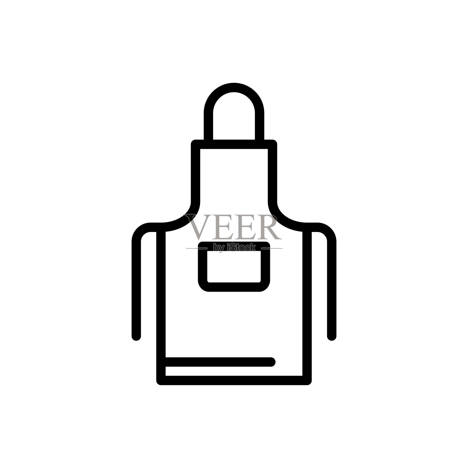 围裙图标设计矢量模板插画图片素材