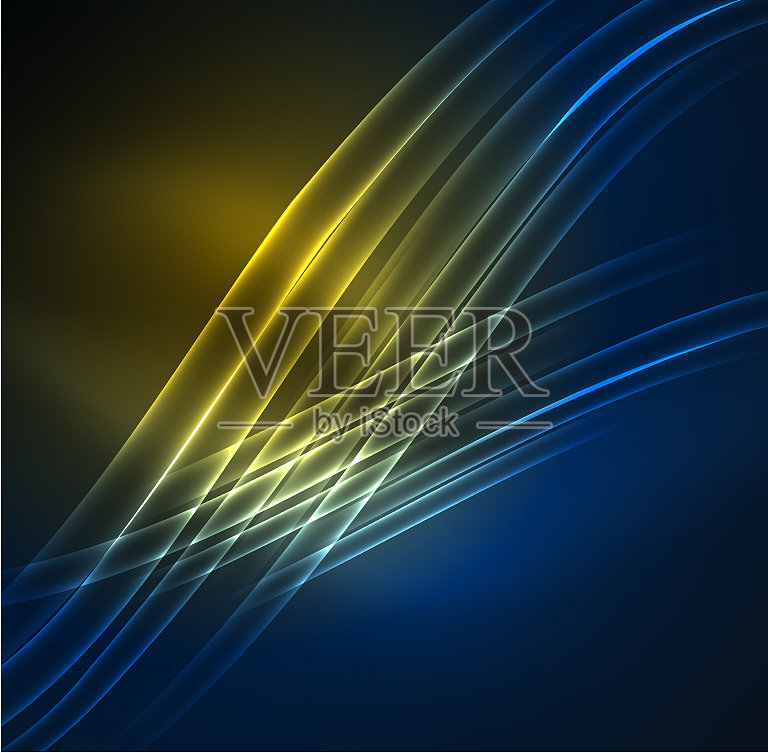 发光的未来的行插画图片素材