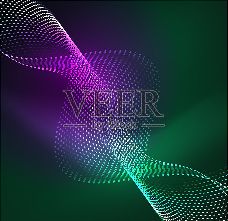 波粒子背景插画图片素材