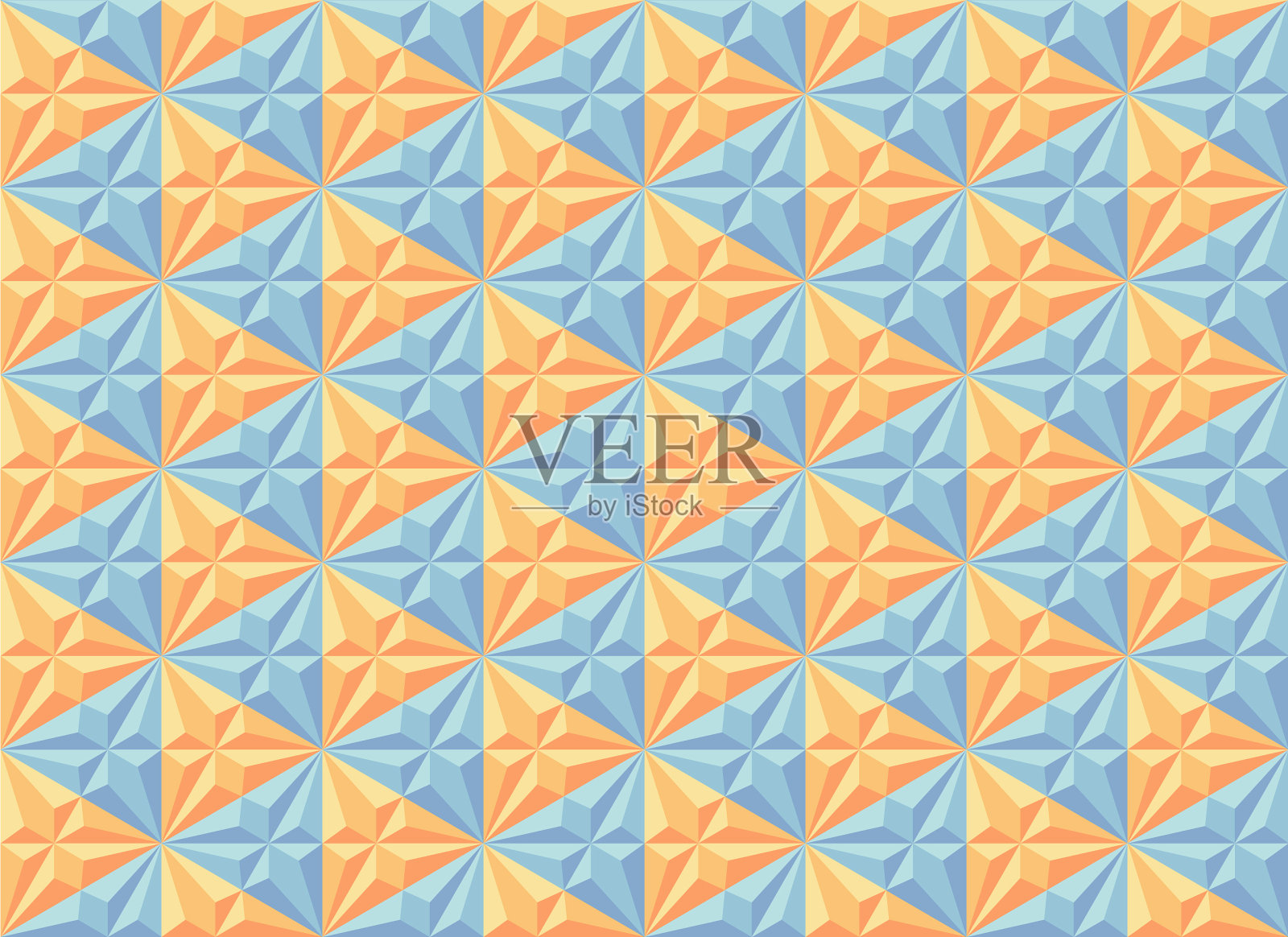 六边形和三角形无缝图案插画图片素材