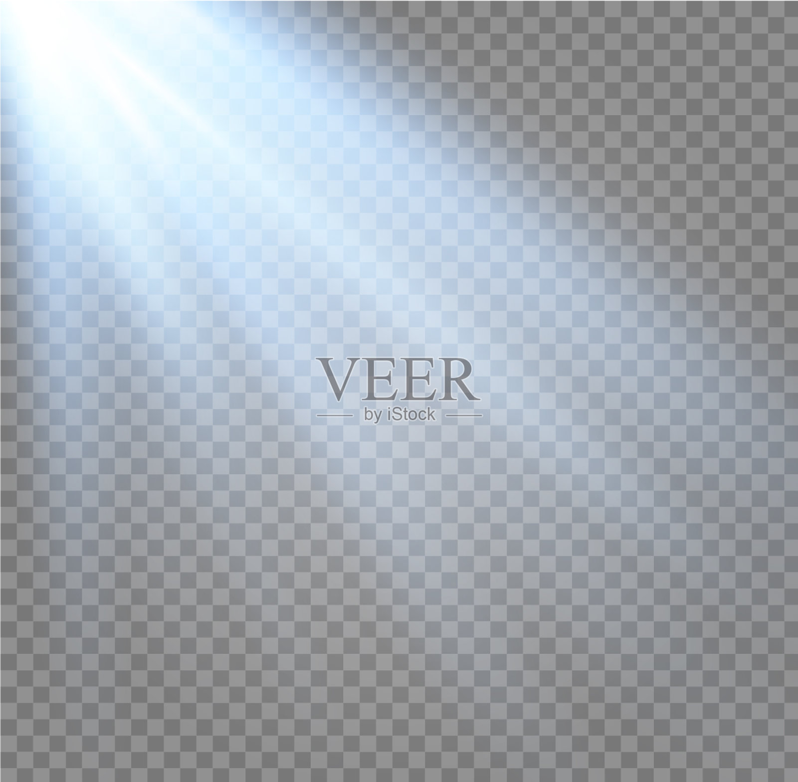 白光在透明物体上爆炸插画图片素材