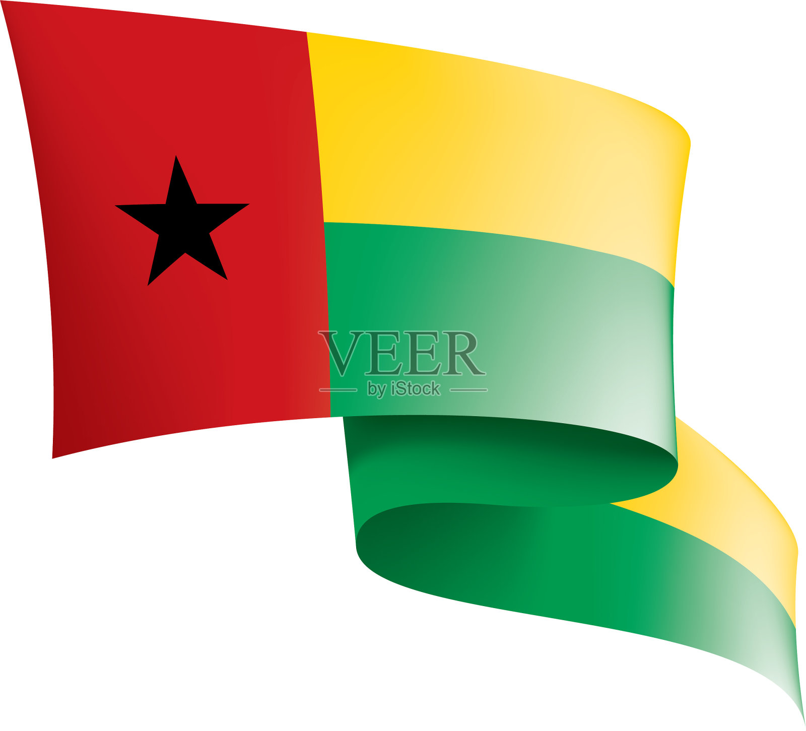 几内亚比绍国旗上有白色设计元素图片