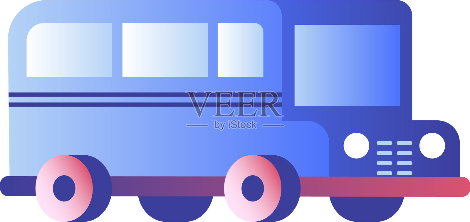 校车梯度设计元素图片