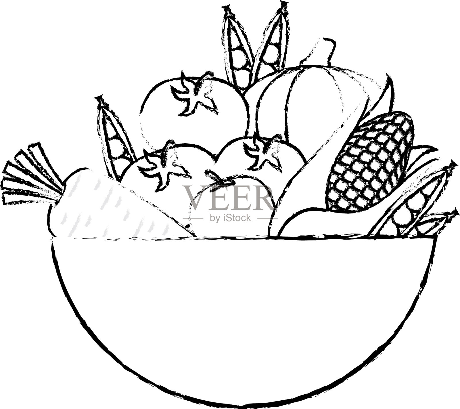 新鲜健康的蔬菜设计元素图片