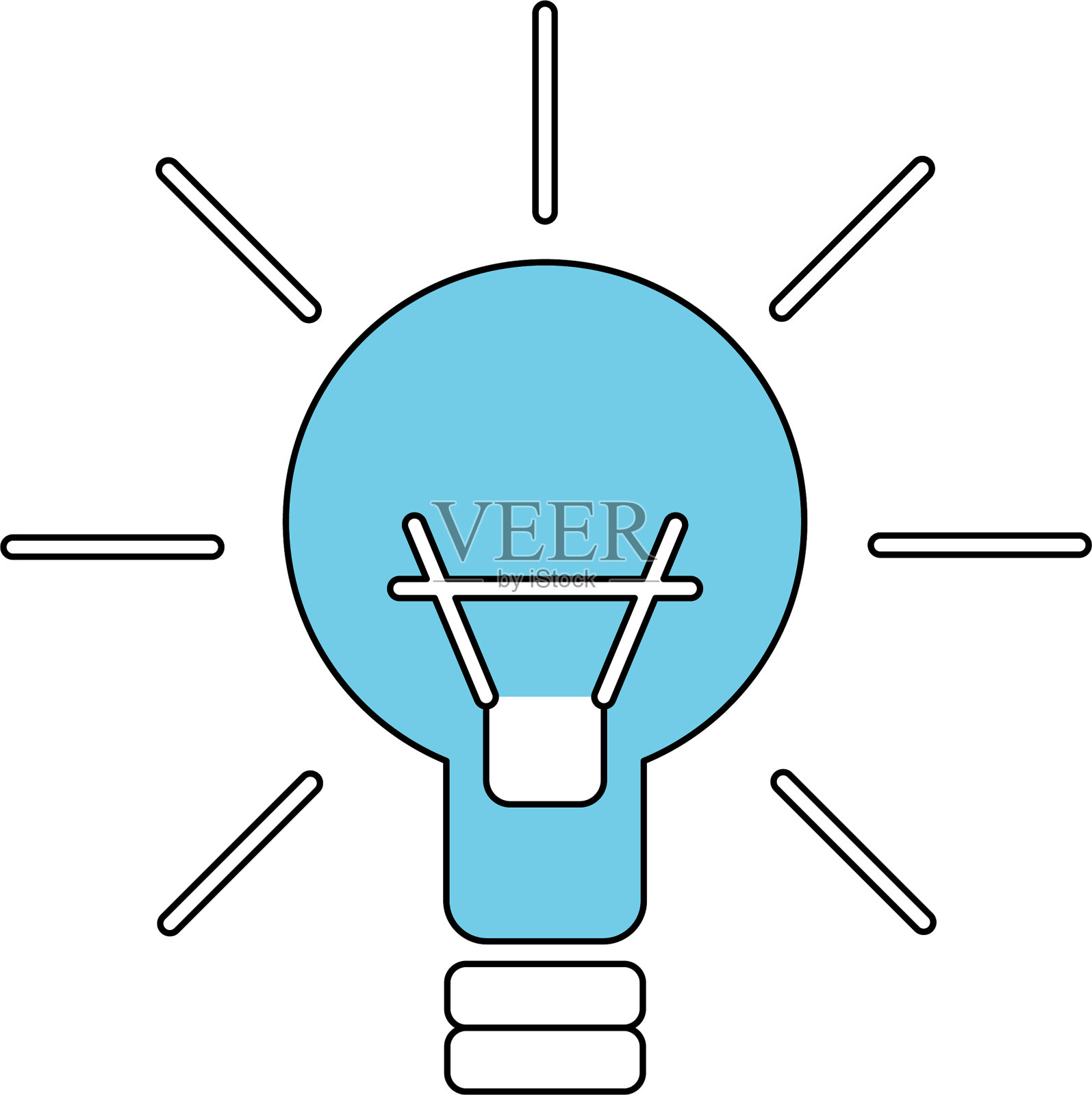 灯泡光能量插画图片素材