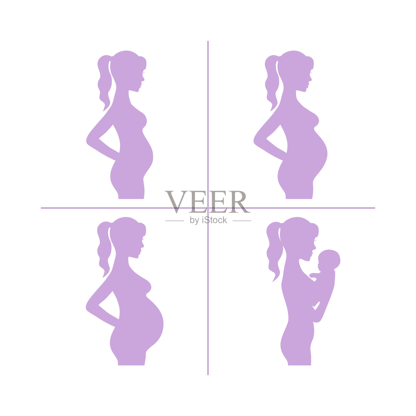 孕妇和新生儿设计元素图片