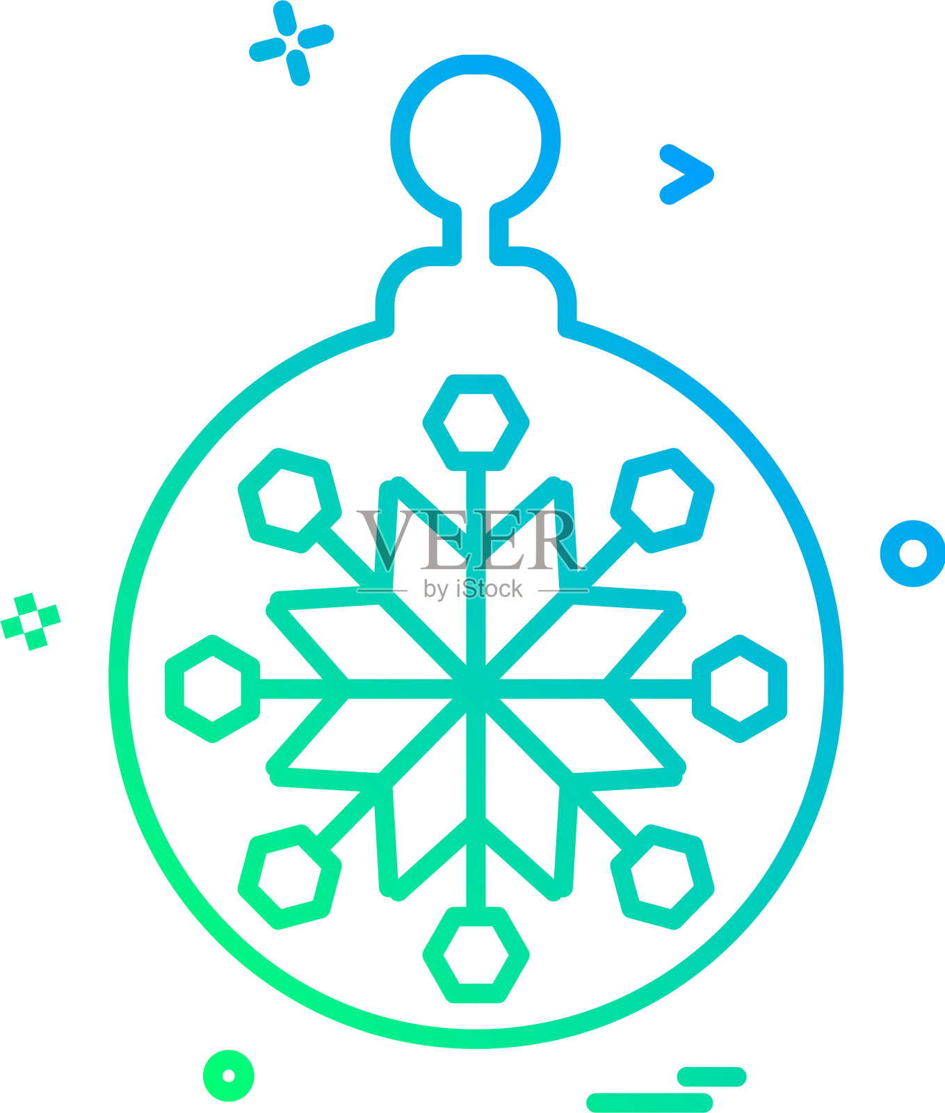 圣诞球图标设计插画图片素材