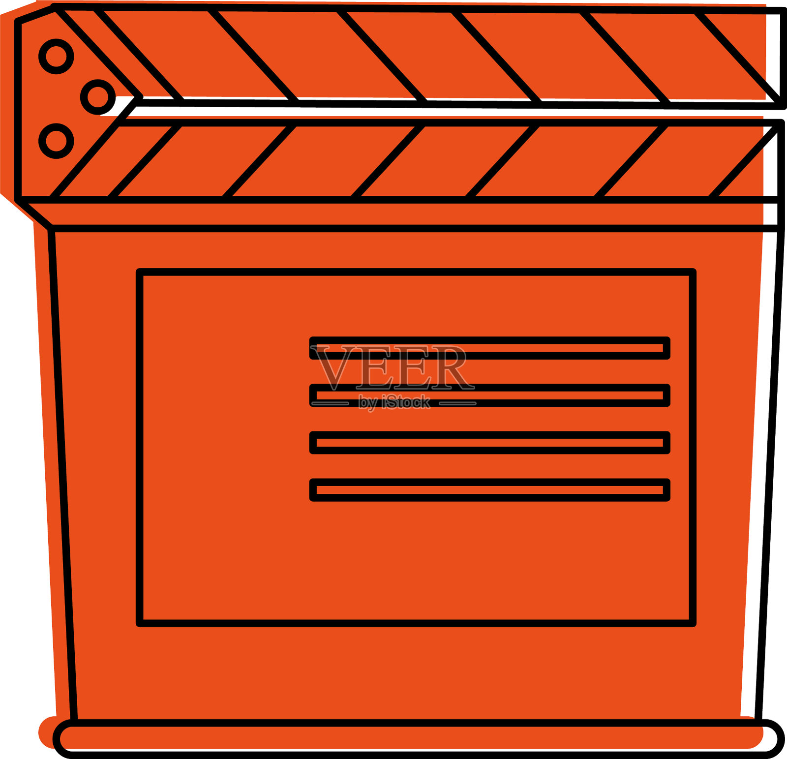 拍板电影图标形象插画图片素材