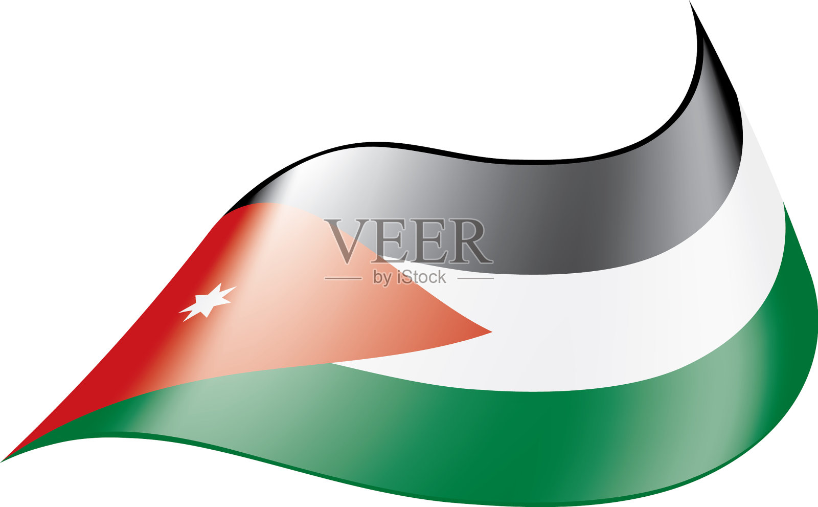 约旦国旗设计元素图片