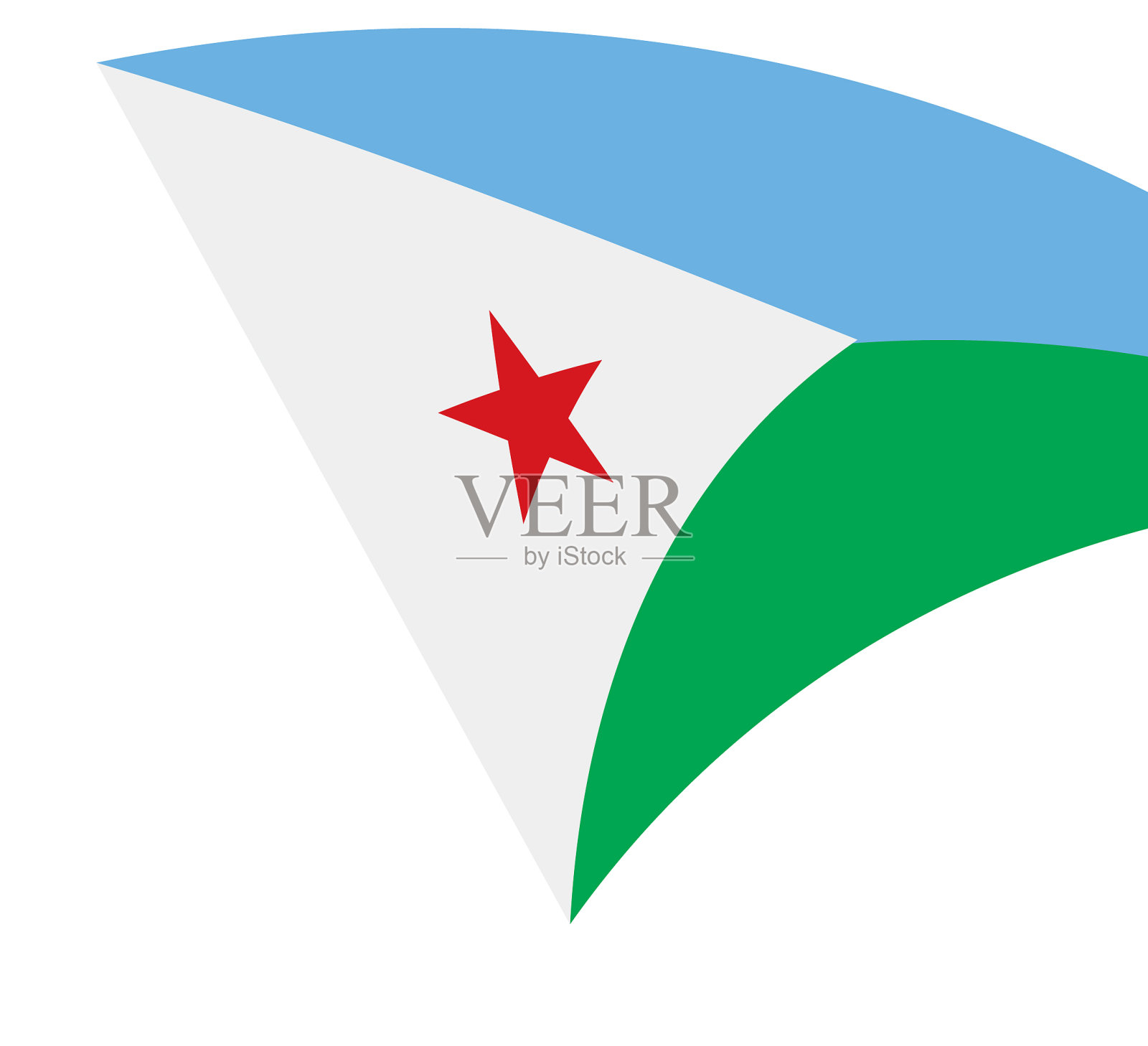 吉布提国旗设计元素图片