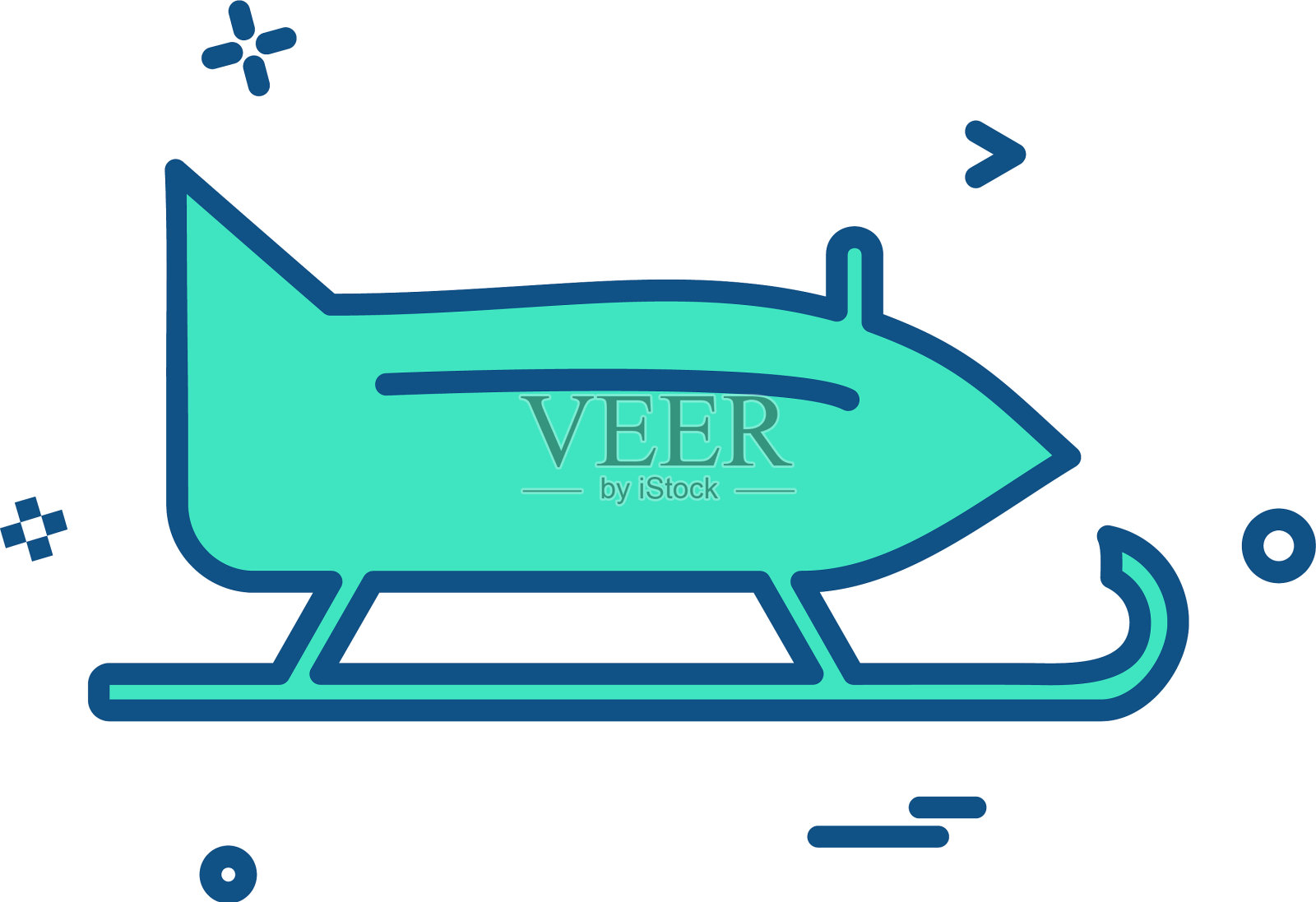 圣诞滑雪图标设计插画图片素材