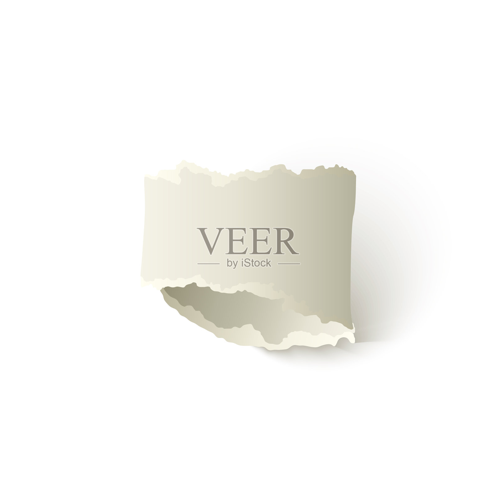 撕破的扭曲的纸，撕破的边缘插画图片素材