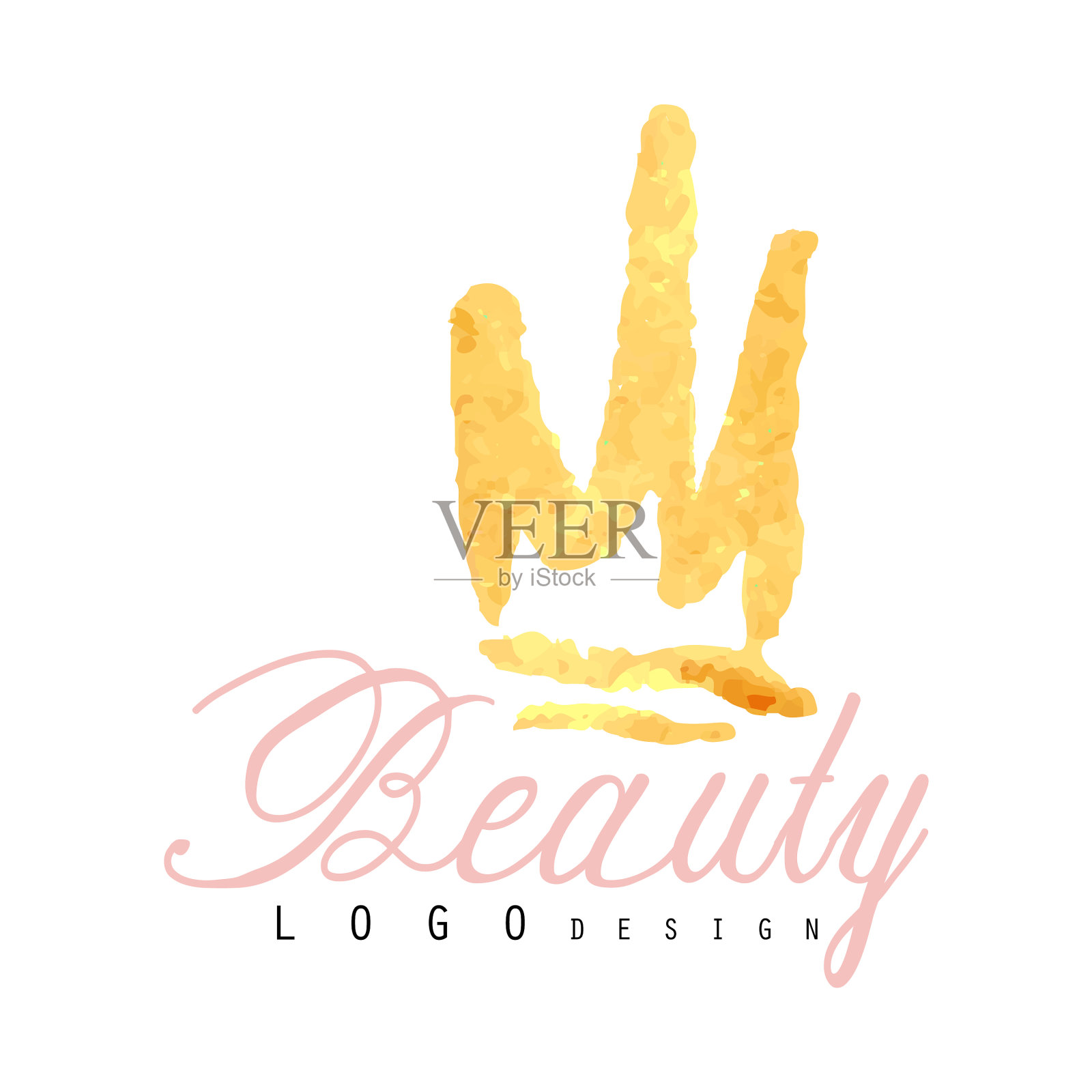 专为化妆品店设计精美的logo插画图片素材