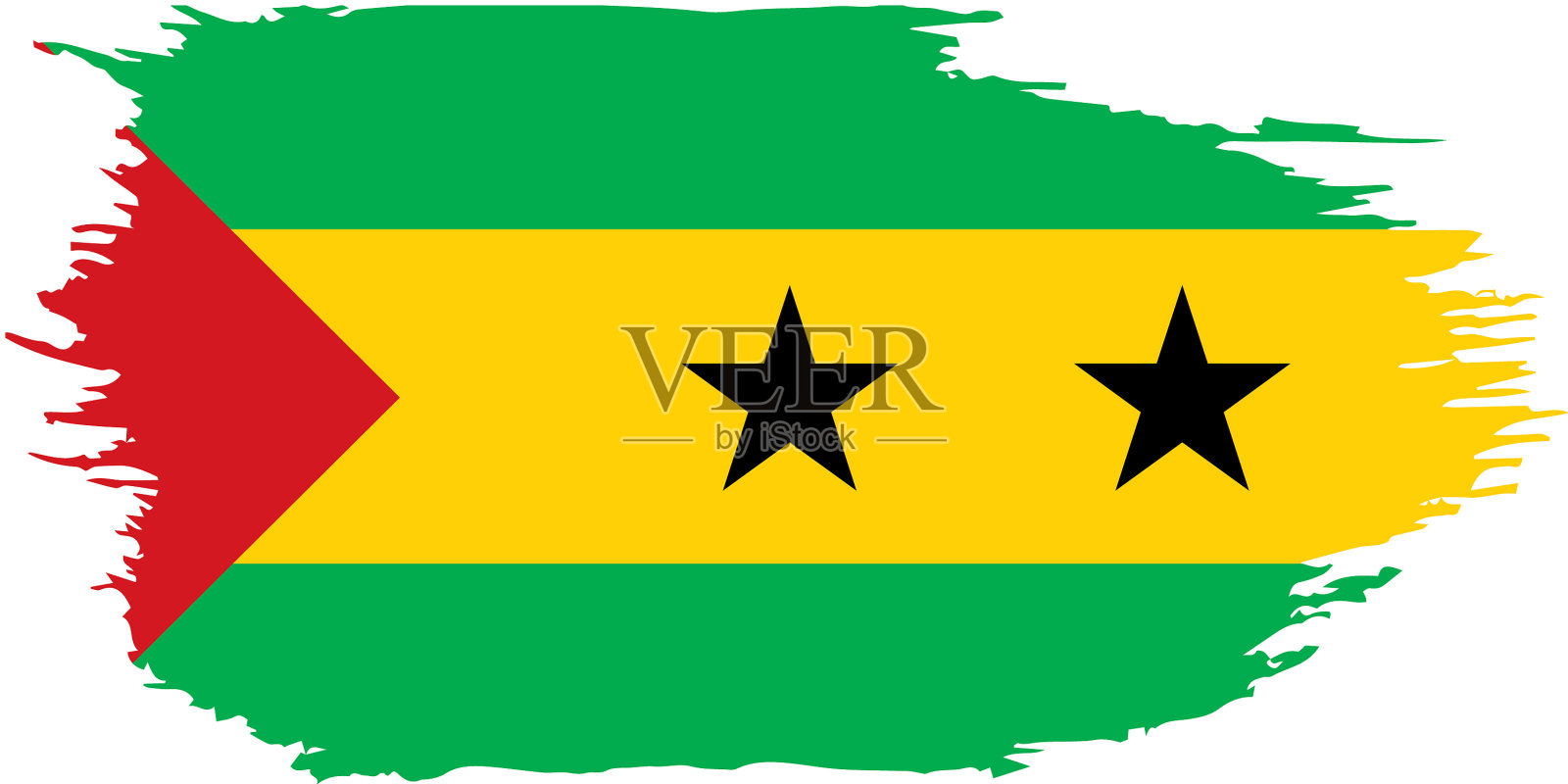 圣多美和普林西比国旗设计元素图片