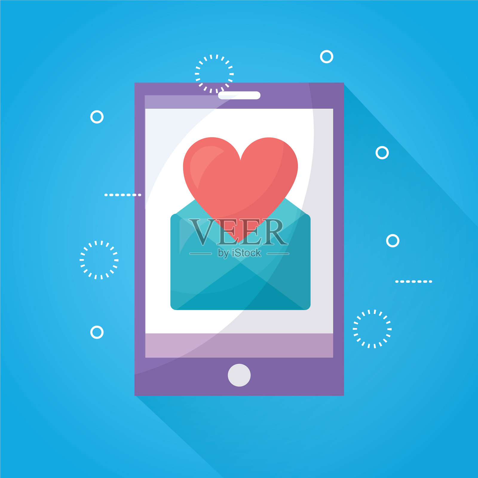 移动爱有关插画图片素材