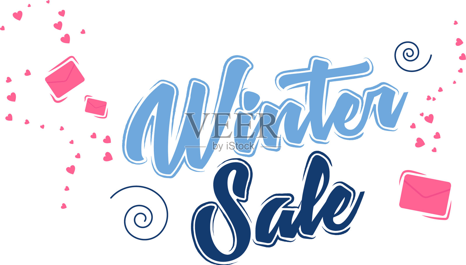 冬季大减价海报圣诞贺卡插画图片素材