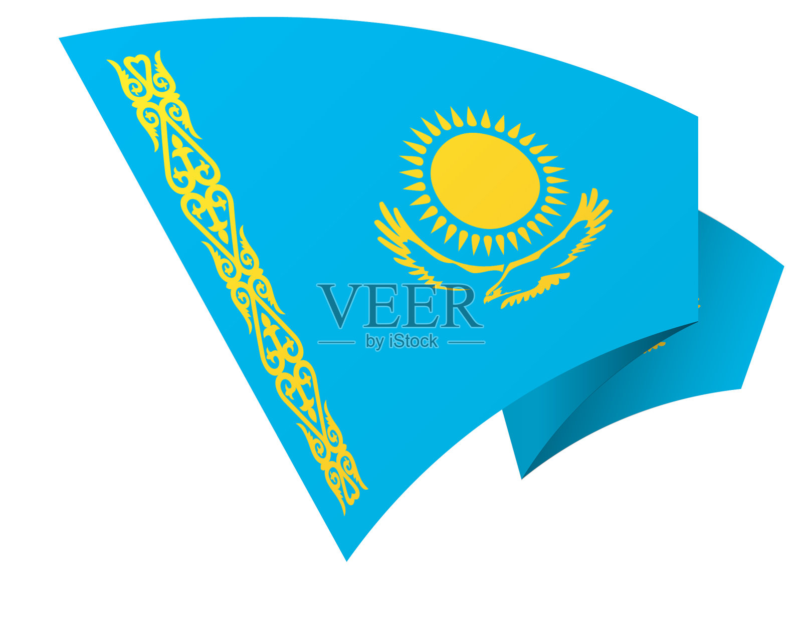 哈萨克斯坦的旗帜设计元素图片