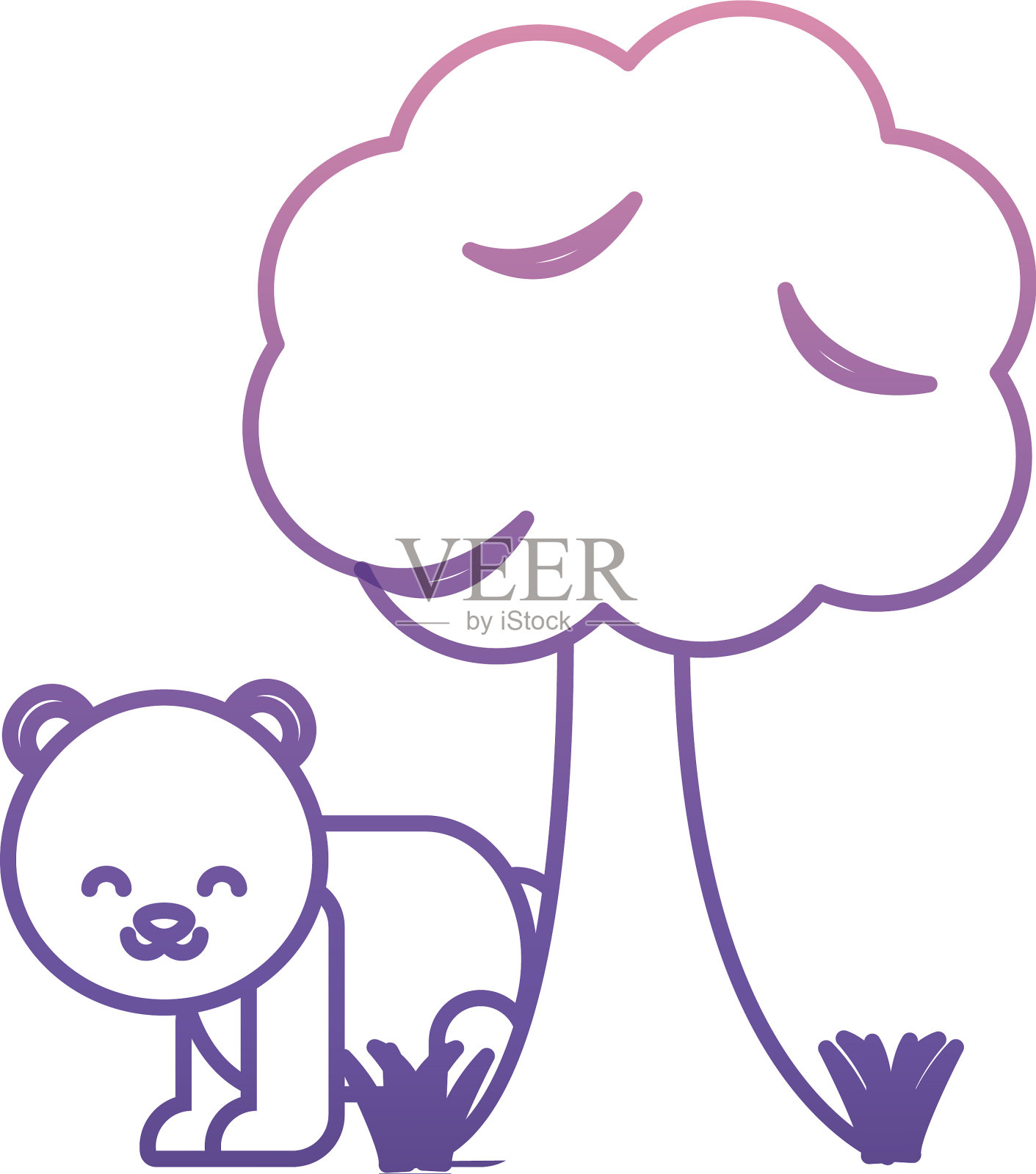 可爱的动物设计插画图片素材