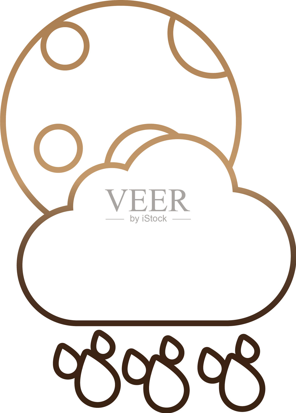 月亮和云的图标插画图片素材