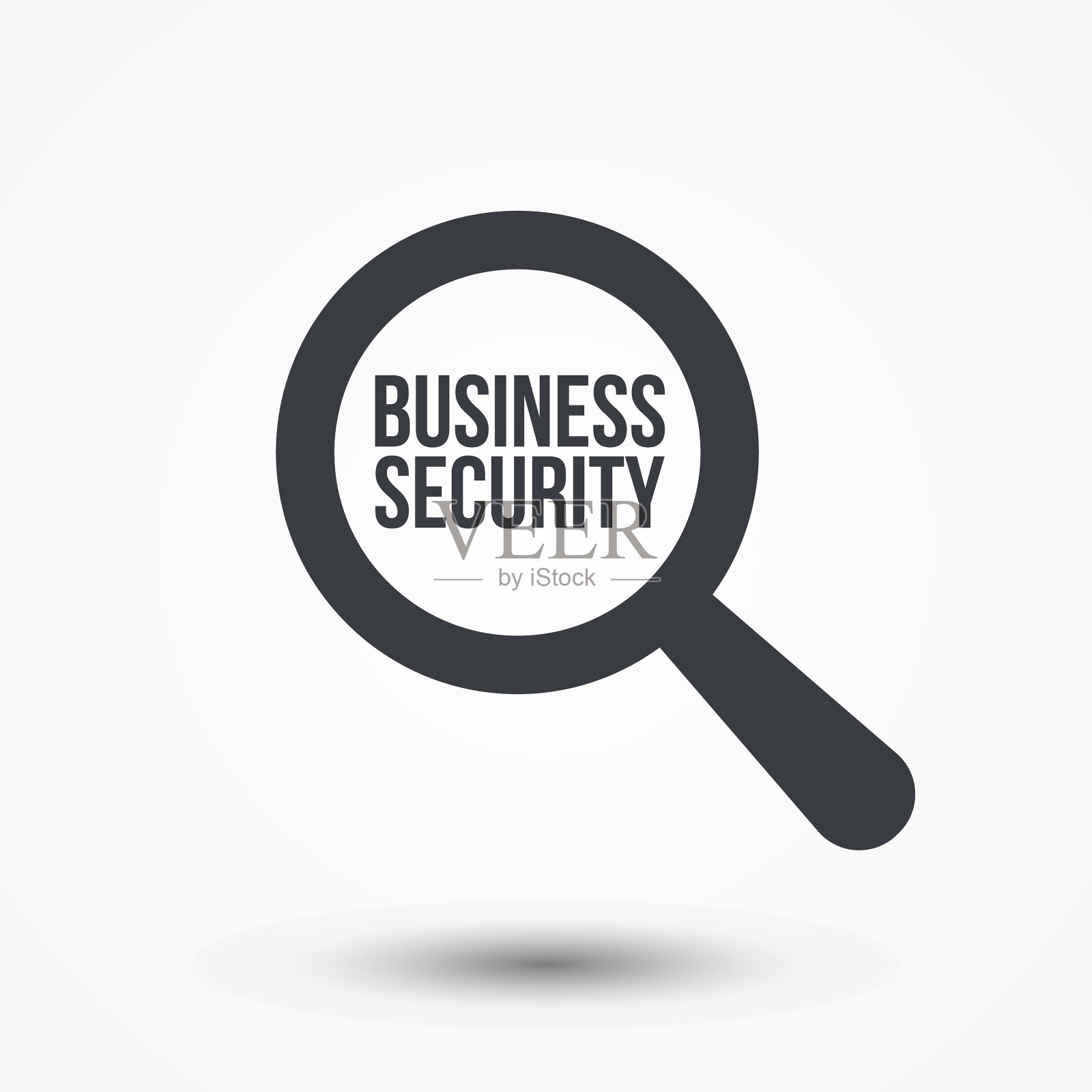 商业安全字放大镜插画图片素材