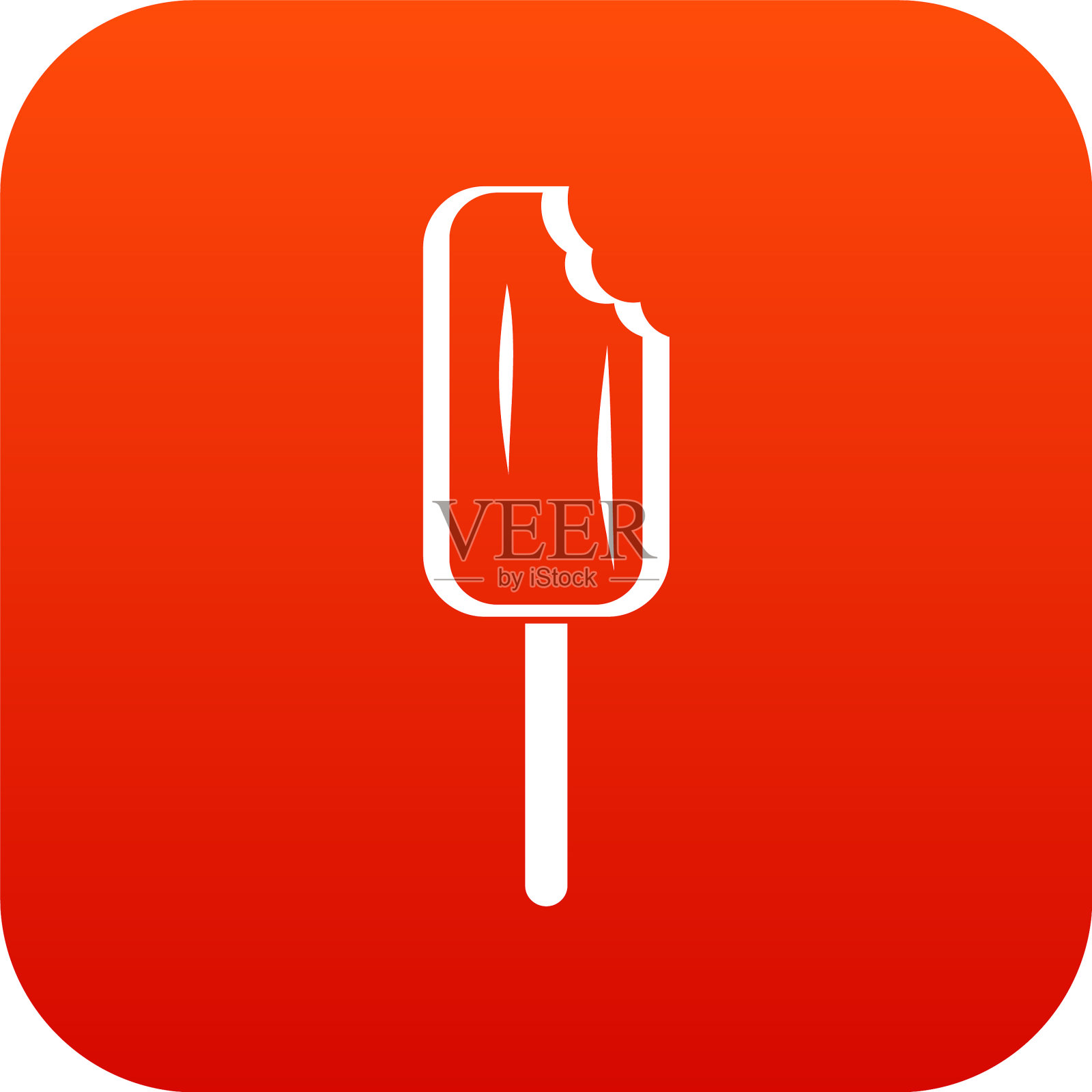 冰淇淋图标数字红色插画图片素材