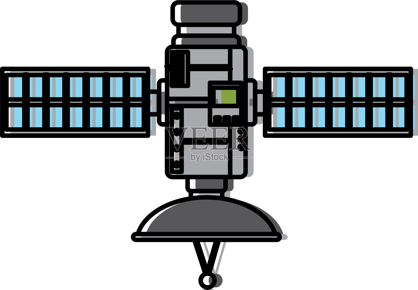 空间卫星孤立插画图片素材