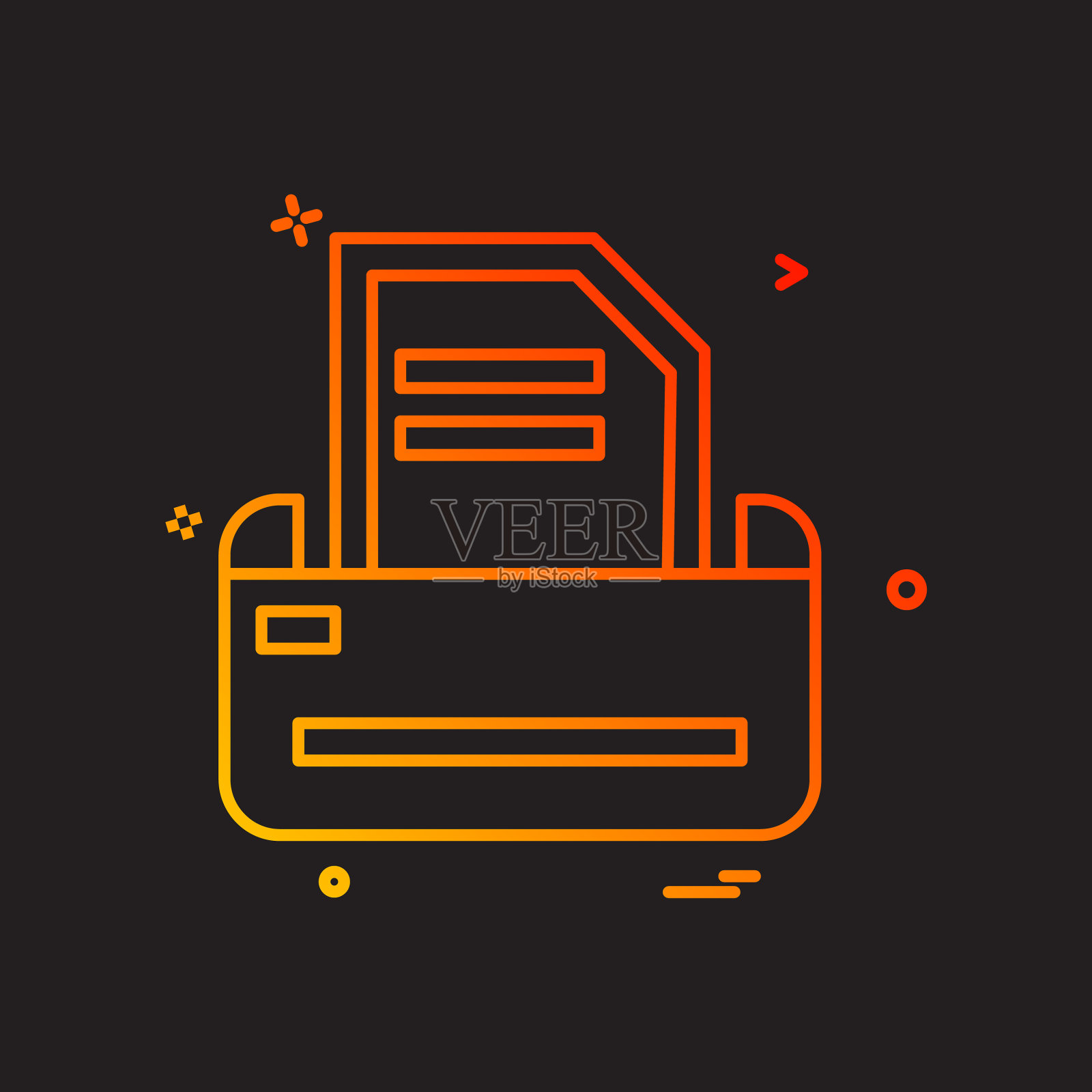 打印机图标设计插画图片素材