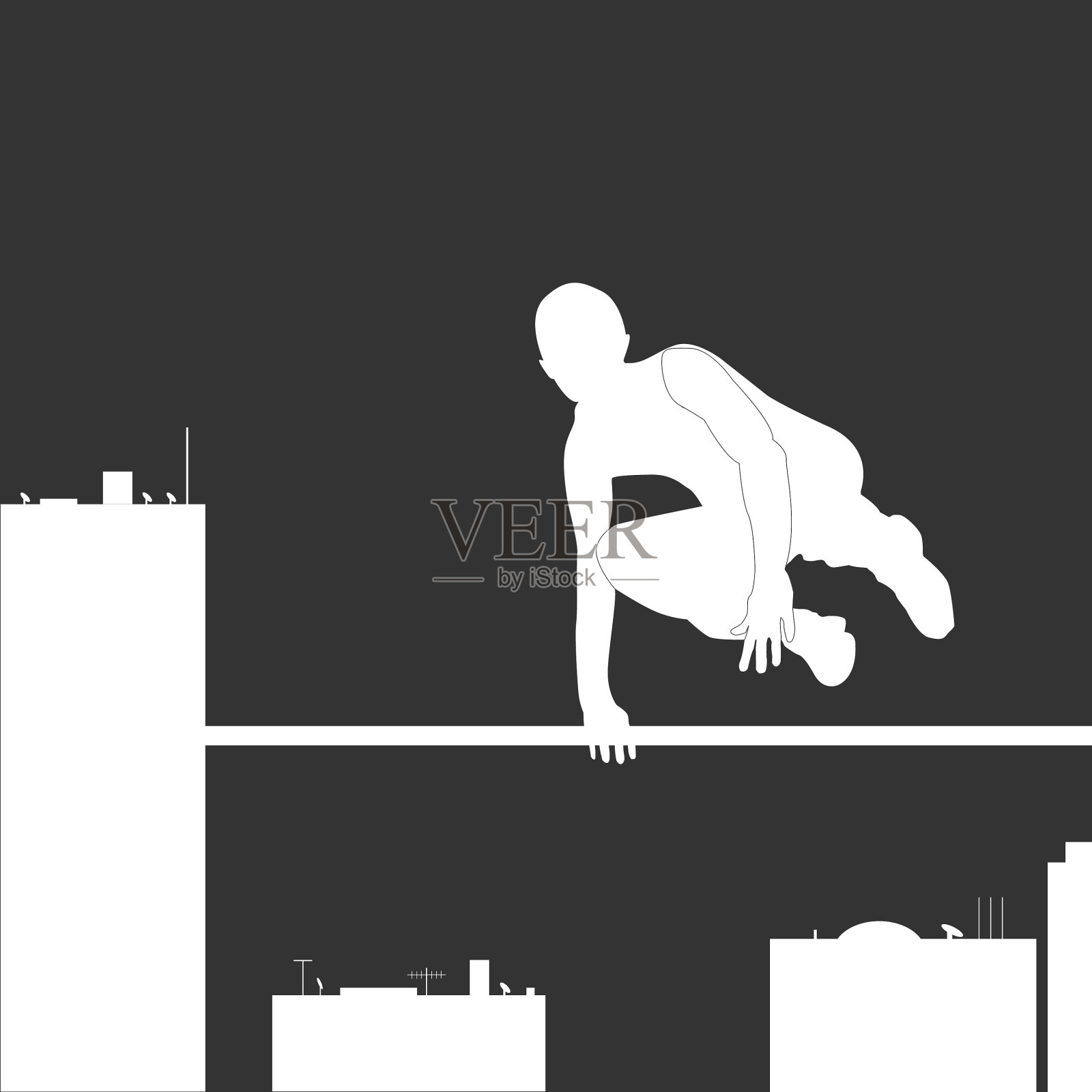 跑酷图形平面元素插画图片素材