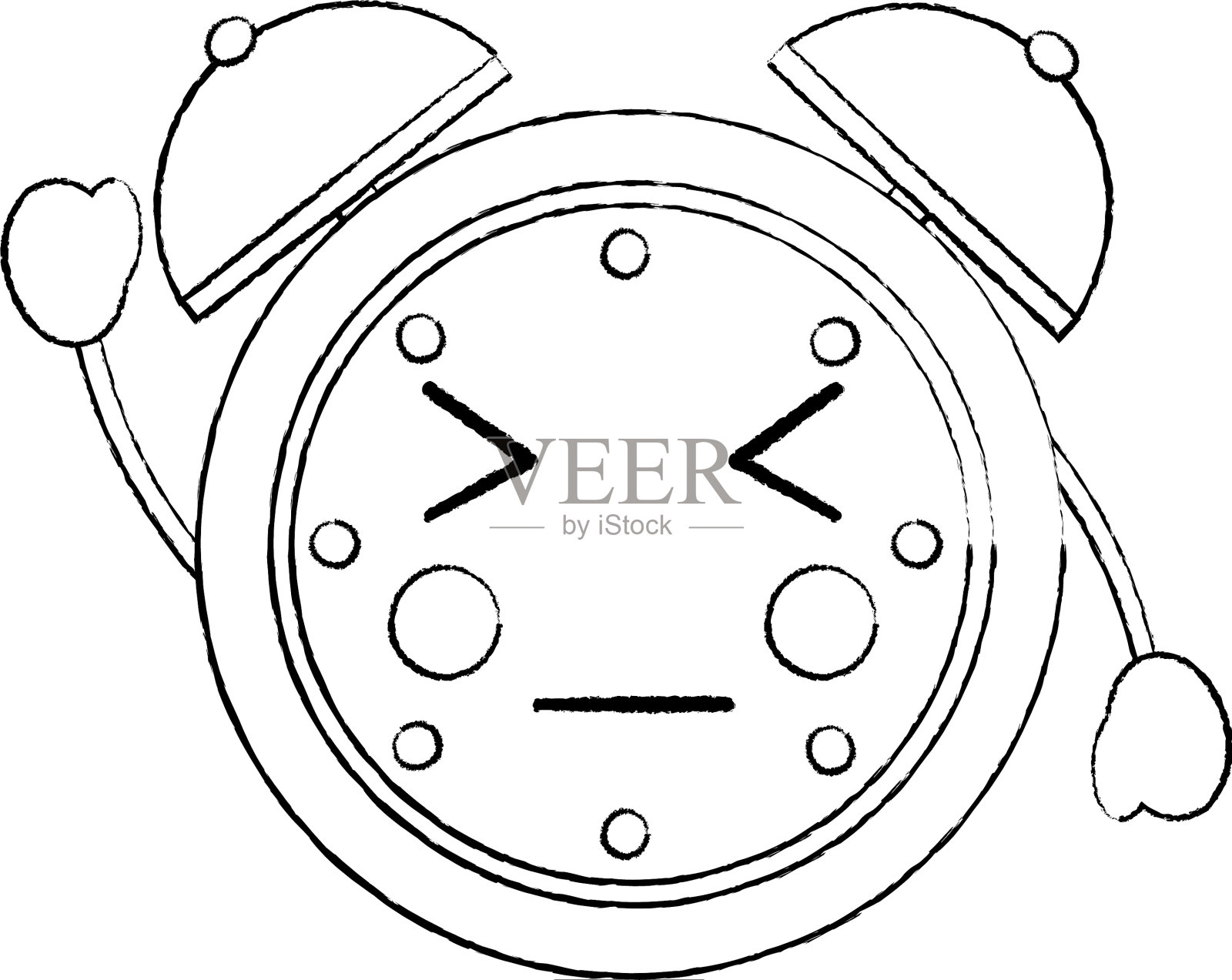 愤怒的时钟卡哇伊图标形象设计元素图片