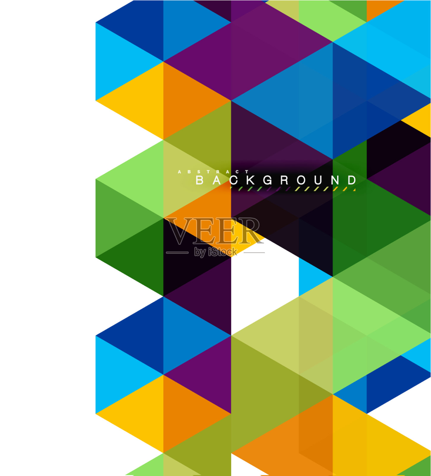 彩色三角形抽象背景马赛克插画图片素材