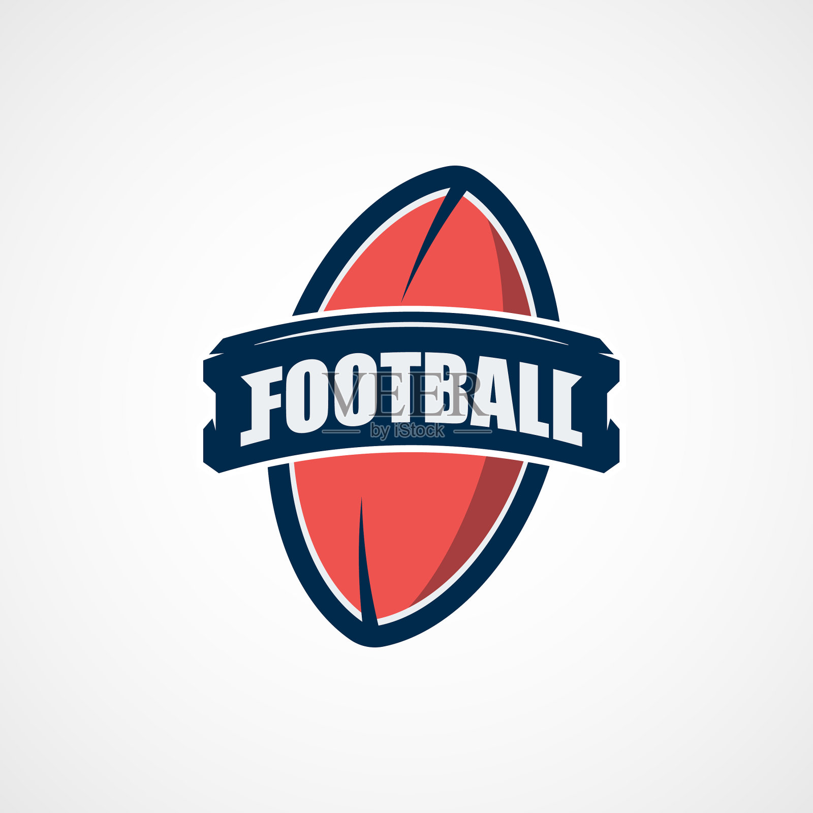 美式足球标志模板大学标志插画图片素材