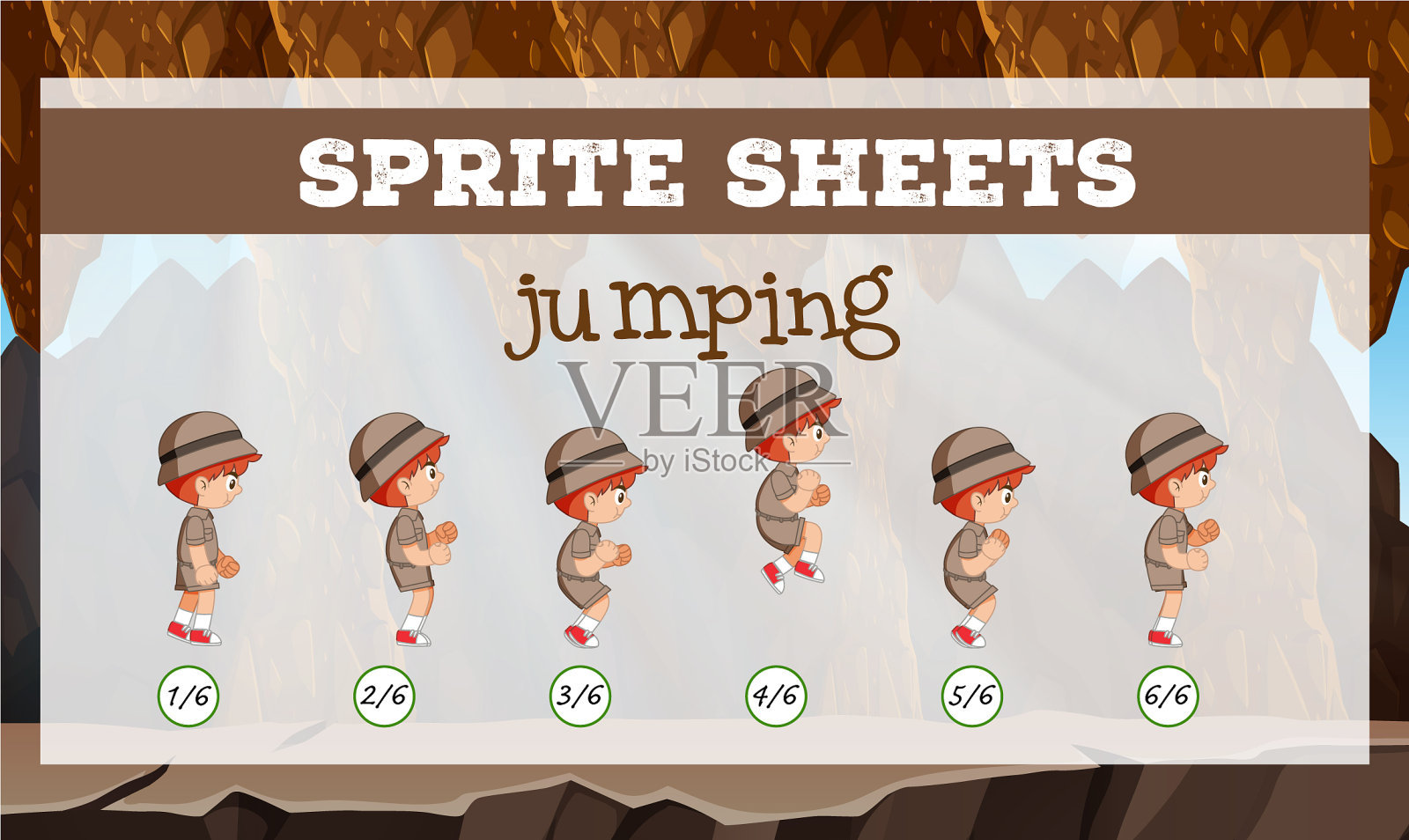 精灵表跳转模板插画图片素材