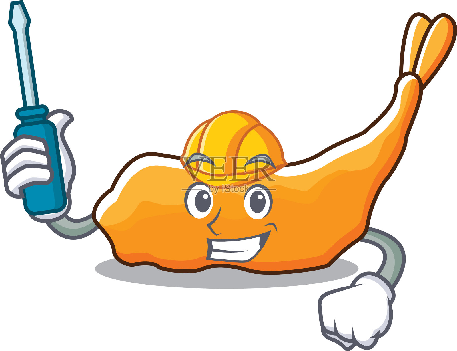 卡通风格的汽车天妇罗吉祥物设计元素图片