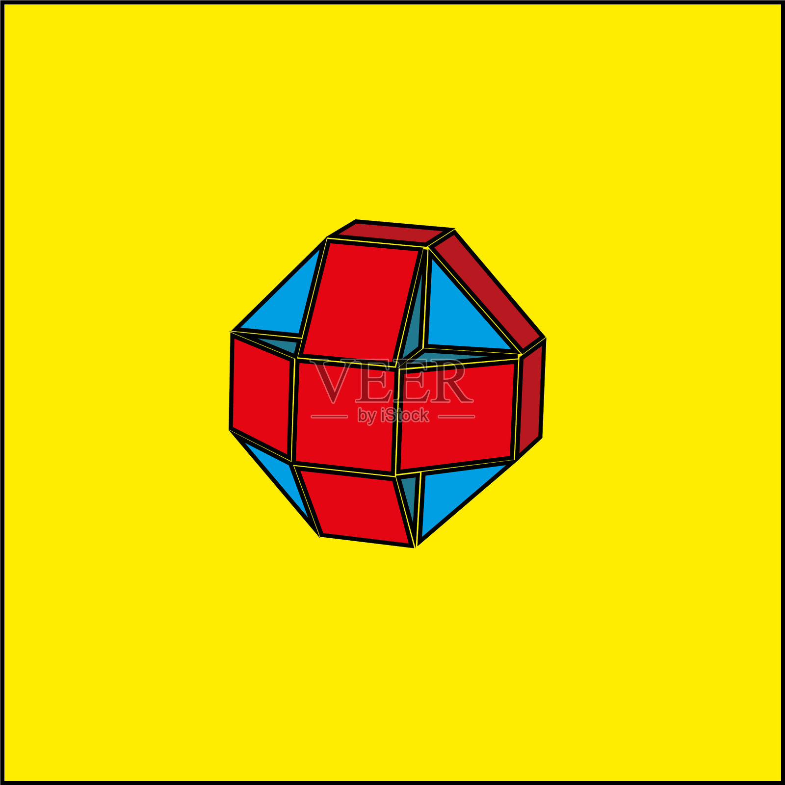 三维的几何图形是一个球插画图片素材