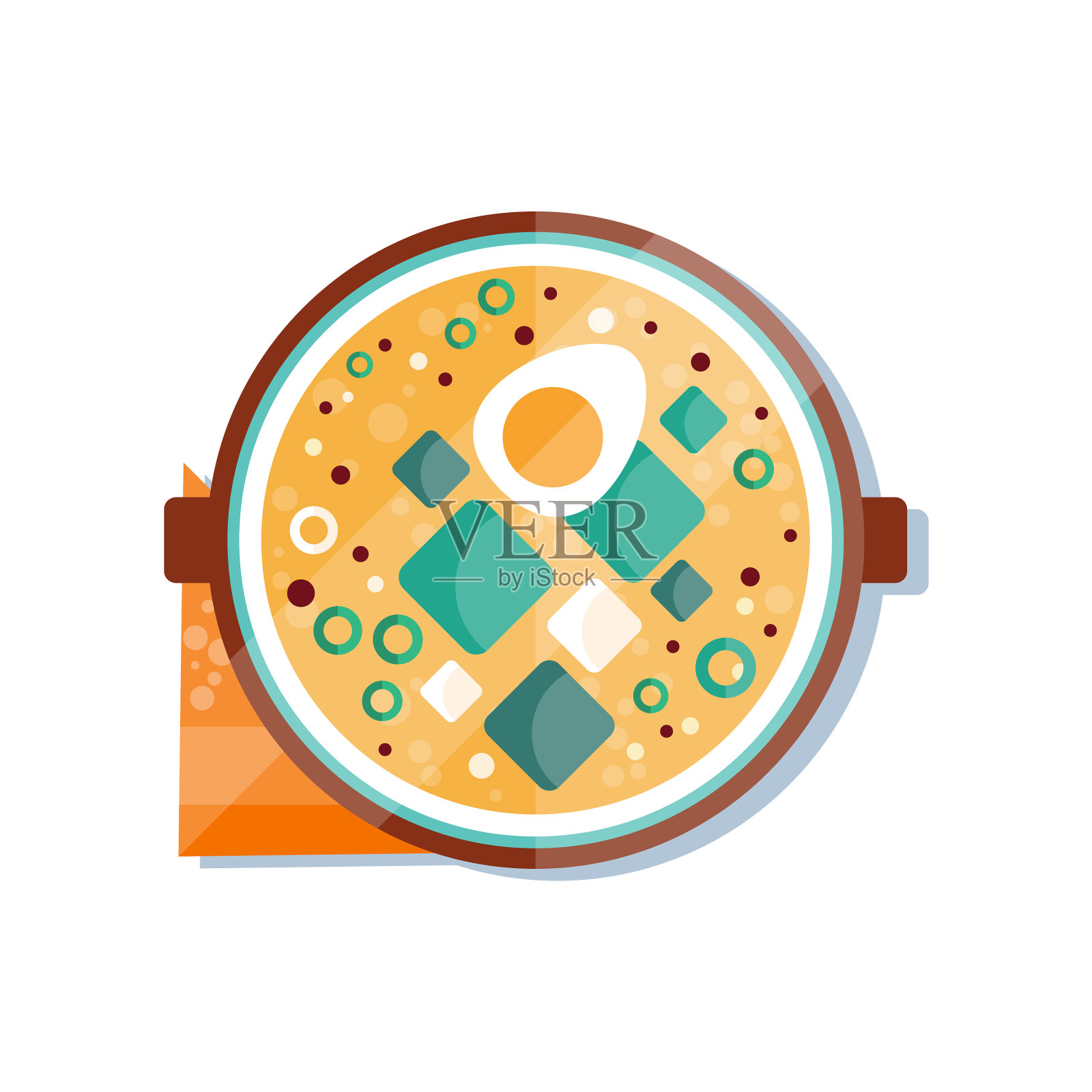 传统日本料理中的味增汤设计元素图片