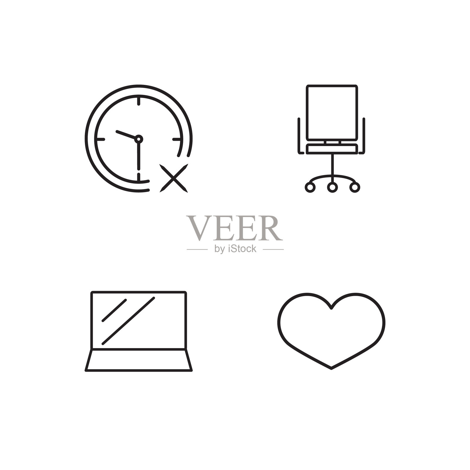 业务简单概述图标集图标素材