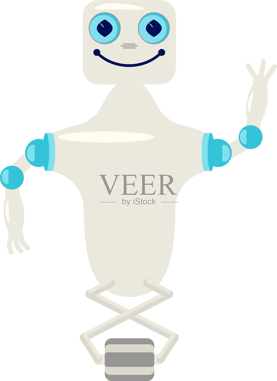 卡通可爱聊天机器人设计元素图片