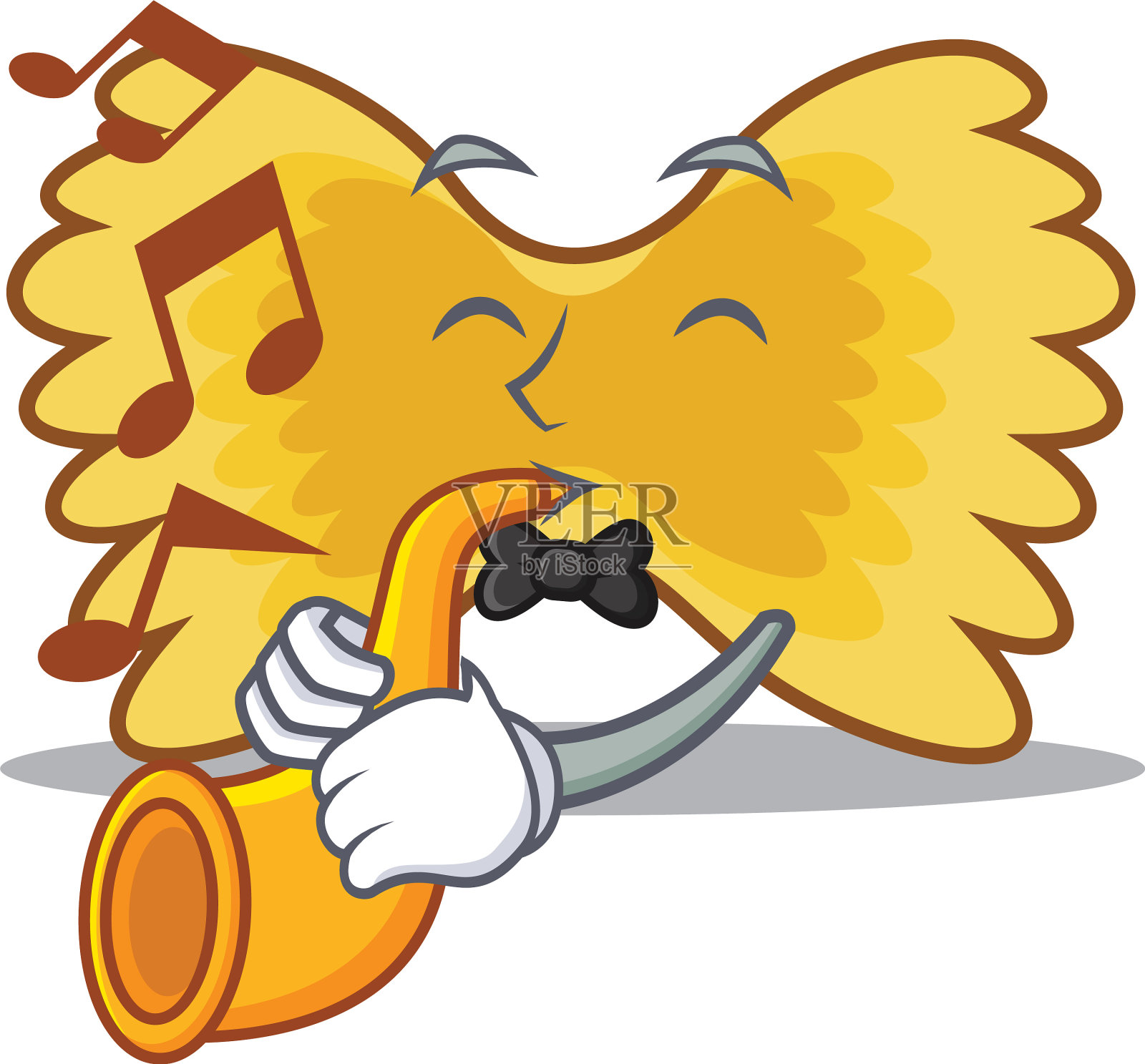 与喇叭farfall意面卡通吉祥物设计元素图片